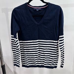 Tommy Hilfiger Navy V-Neck Sweater
